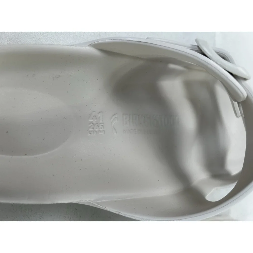 Birkenstock Arizona Essentials EVA Two-Strap Sandals Ivory Men's 10 Ladies 8